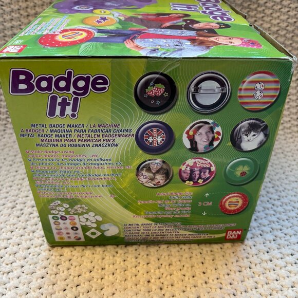 BANDAI Badge It! Button Maker Toy and Refills, Ages 6+ ☀️ Unique and Rare Item! - Picture 4 of 10